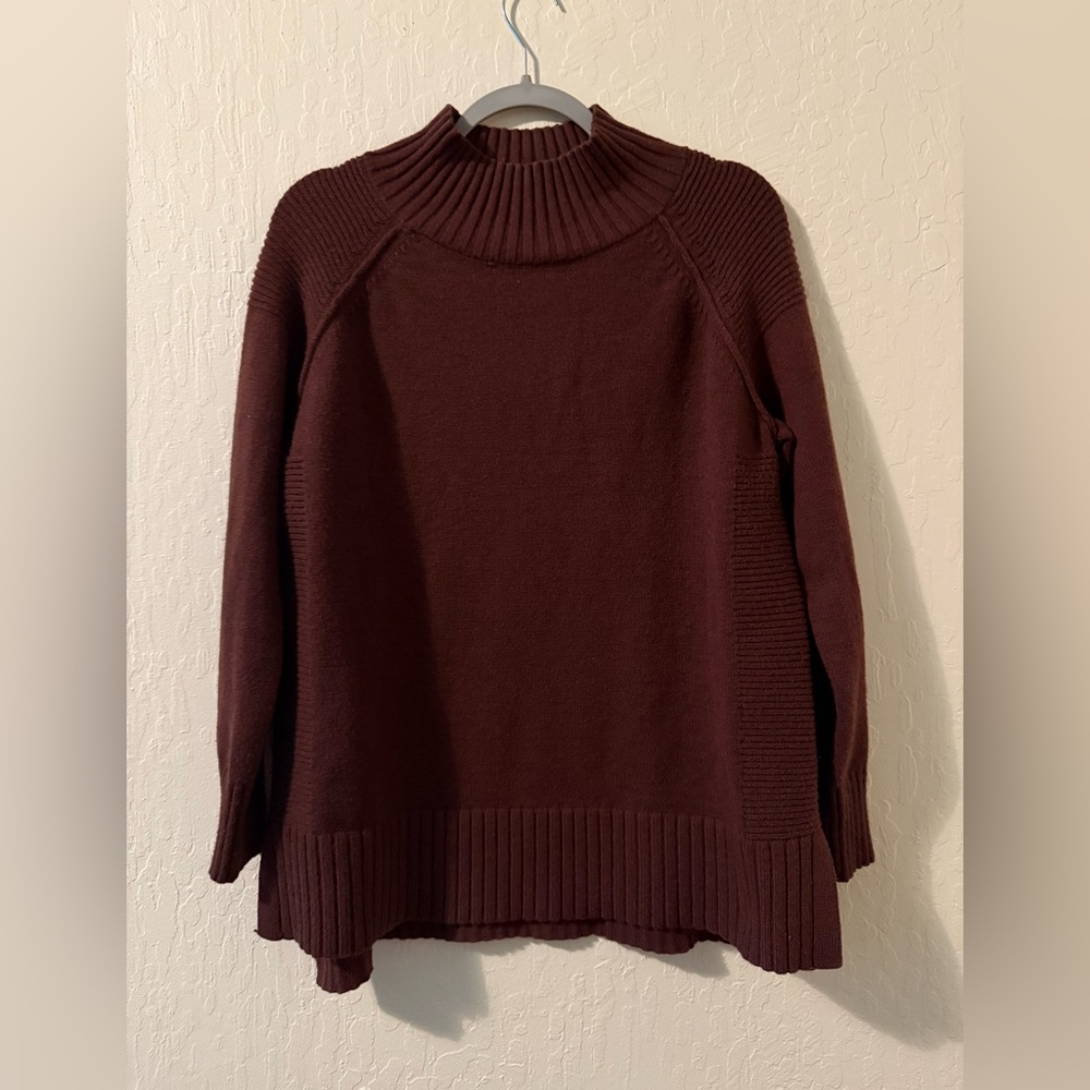 Adrianna Papell Rich Brown Turtleneck Sweater